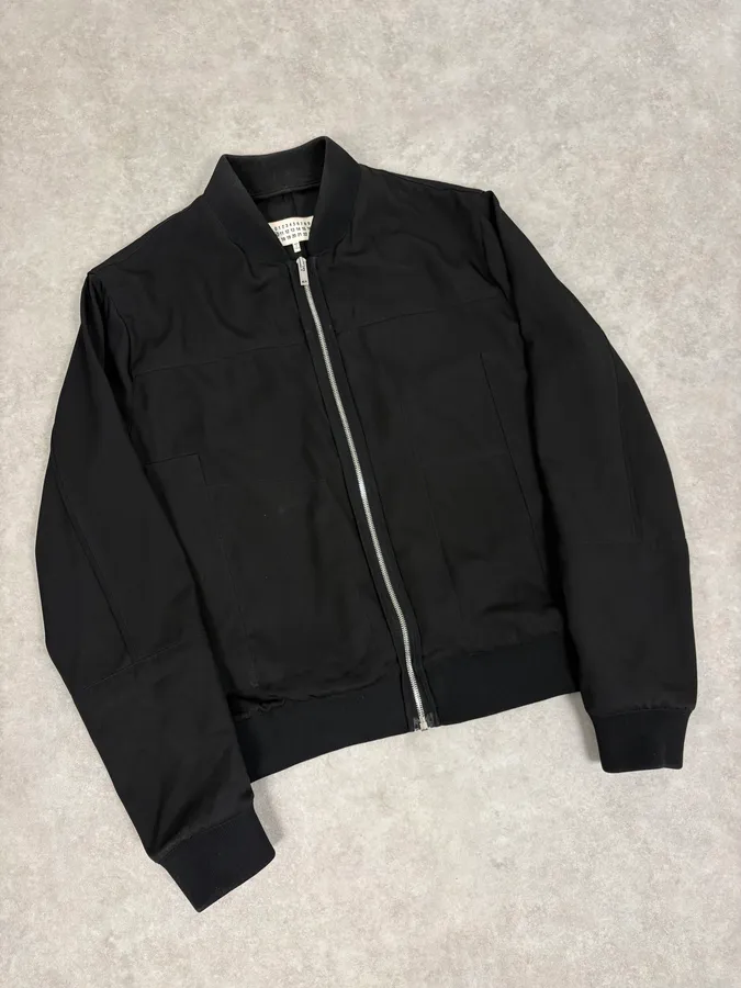 SS2015 Maison Margiela Black Nylon Minimalist Bomber Jacket - Image 4