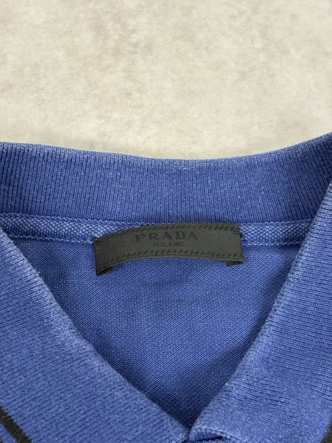 SS2015 Prada Blue Tiger Embroidered Polo - Image 9