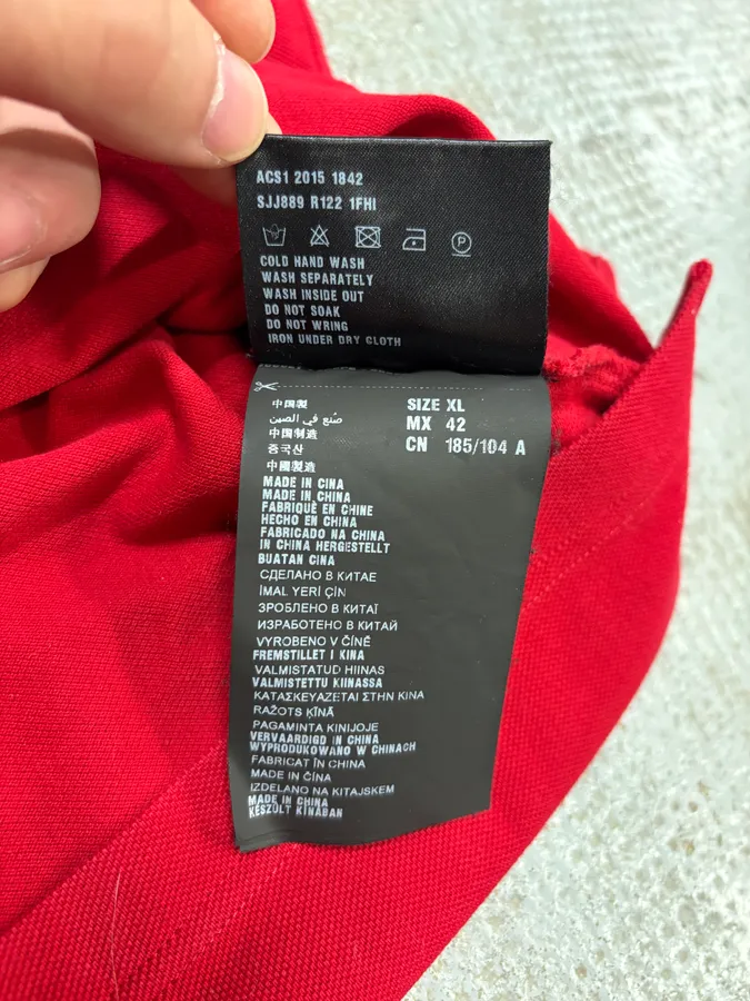 SS2015 Prada Devil Red & Black Lion Polo Shirt - Image 10
