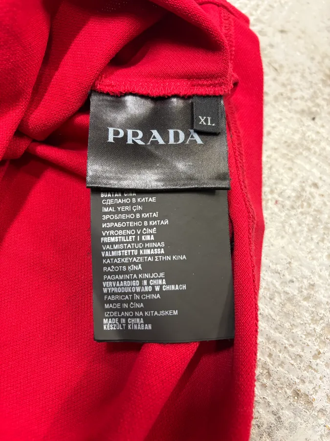 SS2015 Prada Devil Red & Black Lion Polo Shirt - Image 9