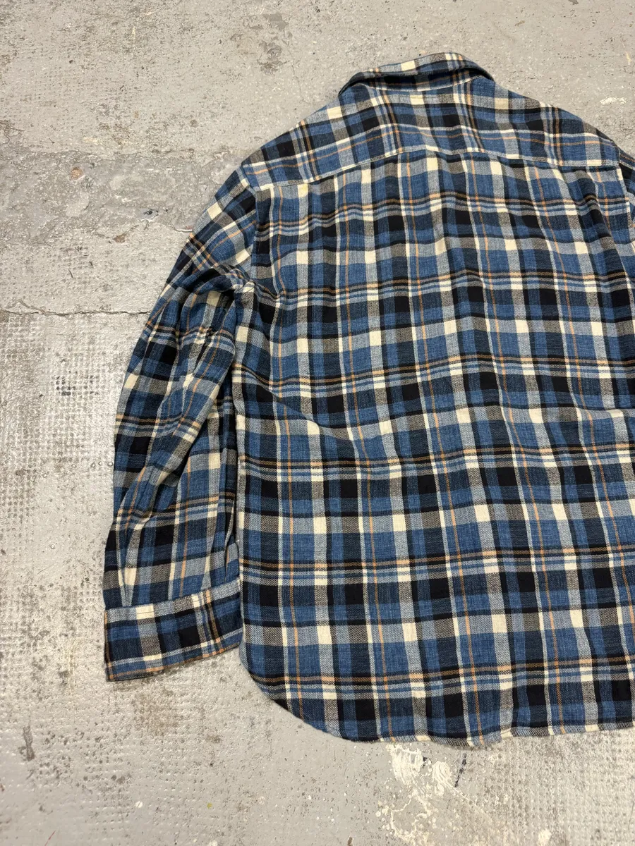 SS2015 Saint Laurent Blue Flanel Shirt by Hedi Slimane - Image 3