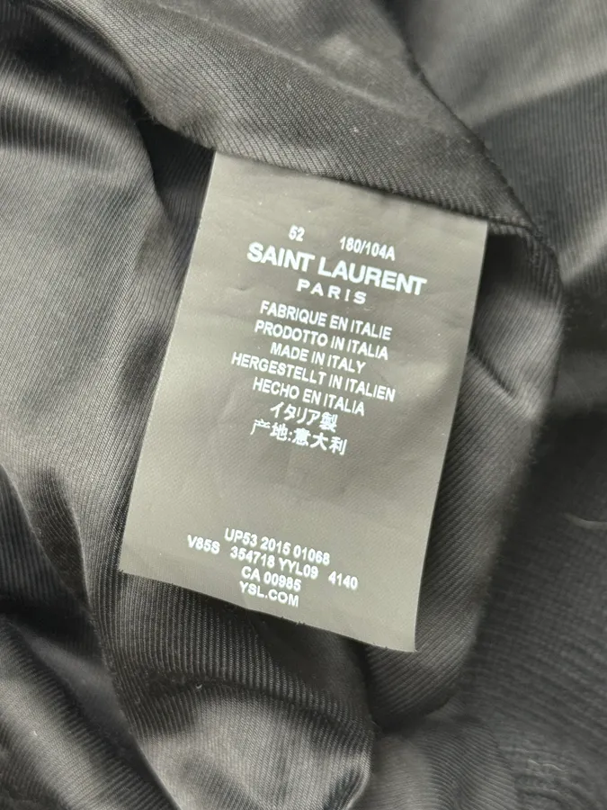 SS2015 Saint Laurent Navy Teddy Jacket by Hedi Slimane - Image 10