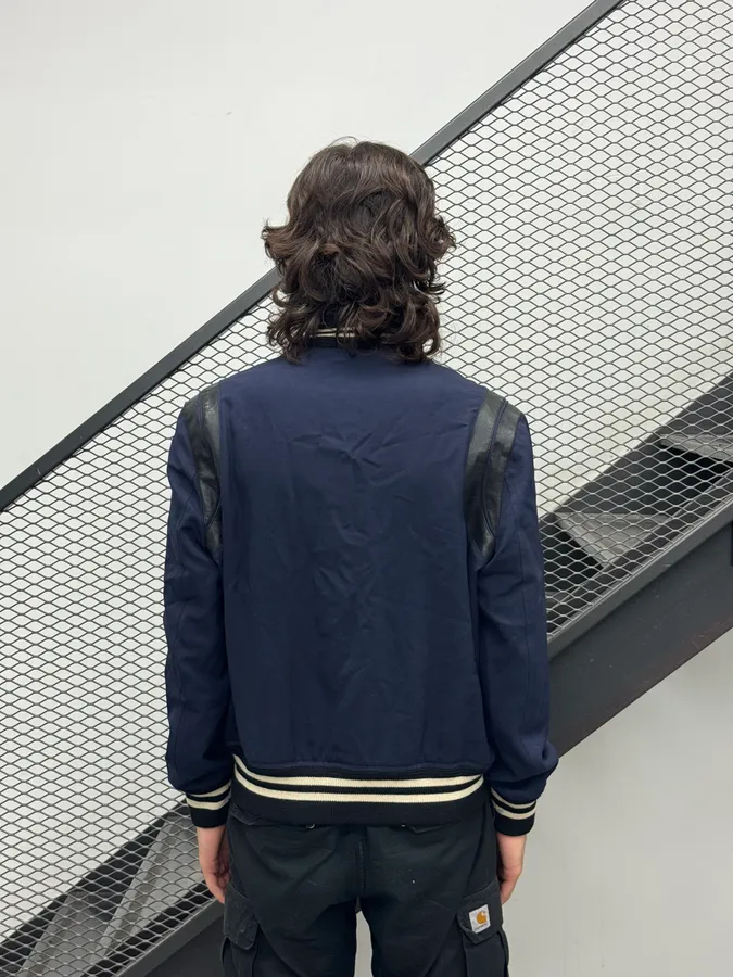 SS2015 Saint Laurent Navy Teddy Jacket by Hedi Slimane - Image 3