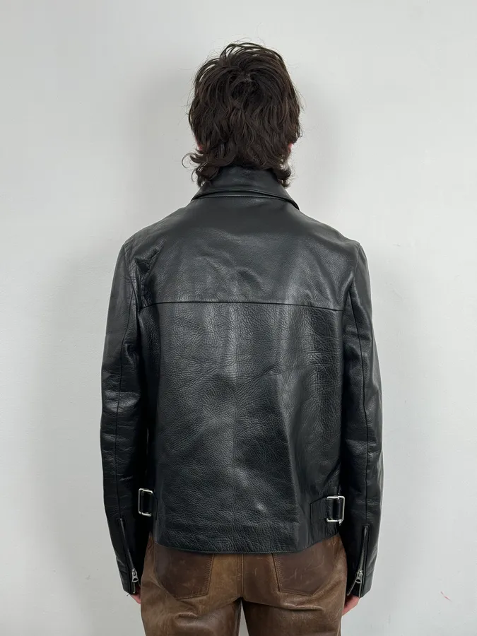 SS2016 Acne Studios Calfskin Black Minimalist Premium Leather Jacket - Image 3
