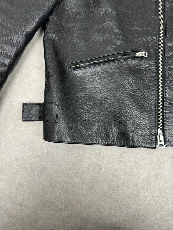 SS2016 Acne Studios Calfskin Black Minimalist Premium Leather Jacket - Image 5