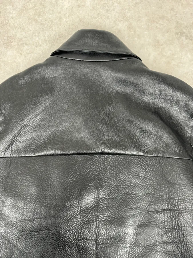 SS2016 Acne Studios Calfskin Black Minimalist Premium Leather Jacket - Image 7
