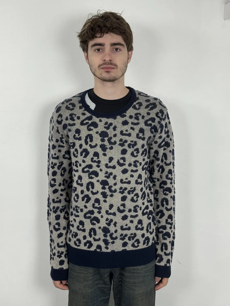 SS2016 Acne Studios Jena Leo JAQ Leopard Grey Wool Sweater - Image 3