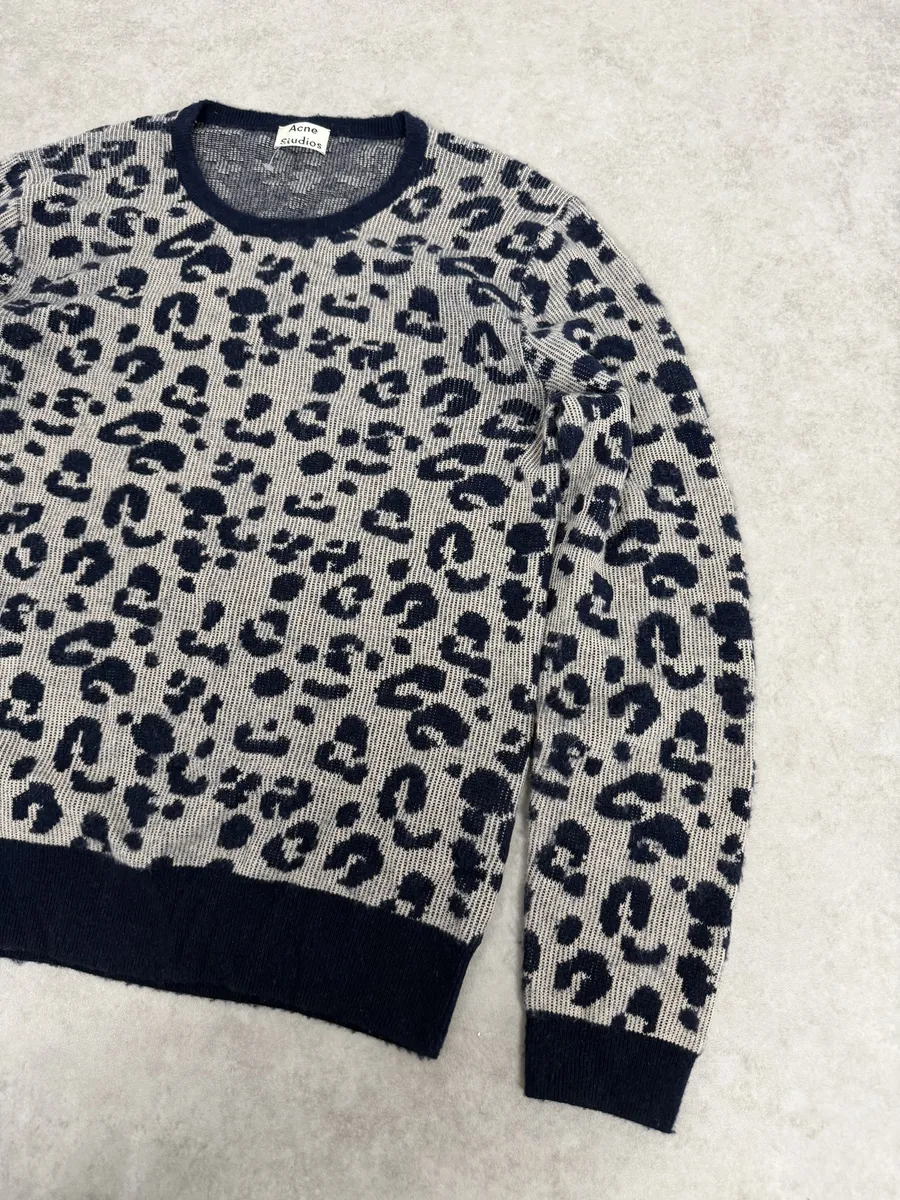 SS2016 Acne Studios Jena Leo JAQ Leopard Grey Wool Sweater - Image 7