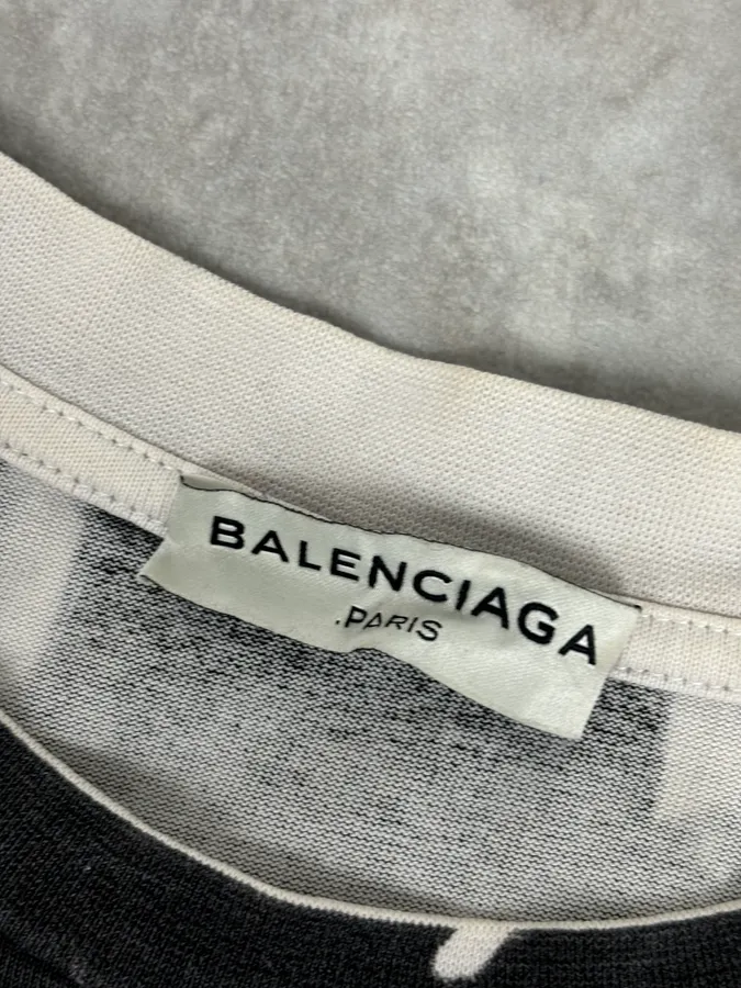 SS2016 Balenciaga Black Paint Splatter T-Shirt - Image 8