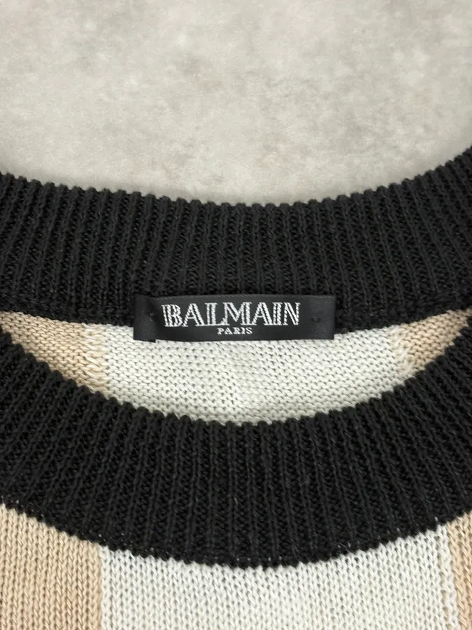 SS2016 Balmain Black Union Jack Wool Distressed Sweater - Image 10
