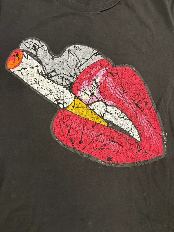 SS2016 Cavalli Kiss Smoke Rebel Black Tee-Shirt - Image 7