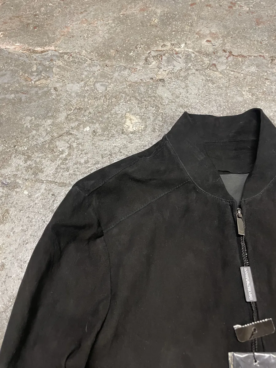 SS2016 Emporio Armani Black Suede Leather Jacket - Image 8
