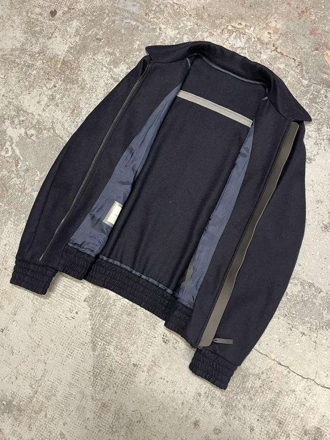 SS2016 Emporio Armani Navy Black Pony Hair Light Jacket - Image 5