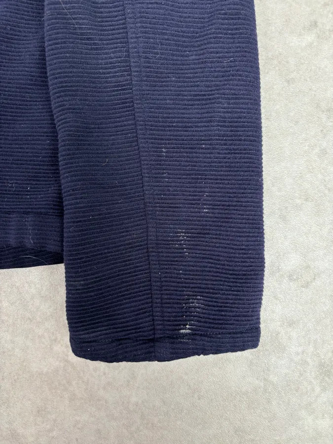 SS2016 Emporio Armani Navy Wool Minimalist Zip-up Jacket - Image 9