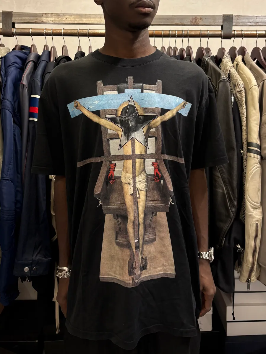 SS2016 Givenchy Jesus Christ Cross Black T-Shirt by Riccardo Tisci - Image 3