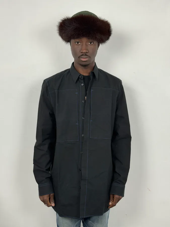 SS2016 Givenchy Navy Seams Premium Shirt - Image 2