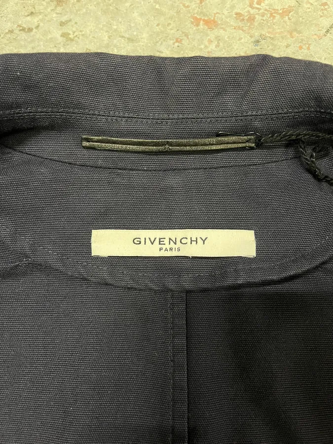 SS2016 Givenchy Navy Trench Long Jacket - Image 8