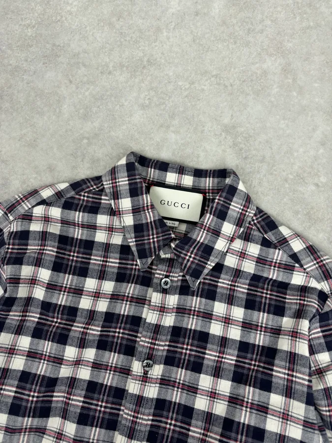 SS2016 Gucci Checkered Floral Shirt - Image 4