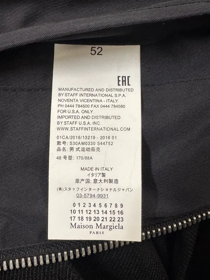 SS2016 Maison Margiela black Light Biker Jacket - Image 8