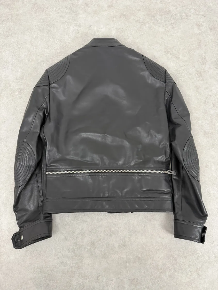 SS2016 Maison Margiela Black Premium Biker Calf Leather Jacket - Image 2