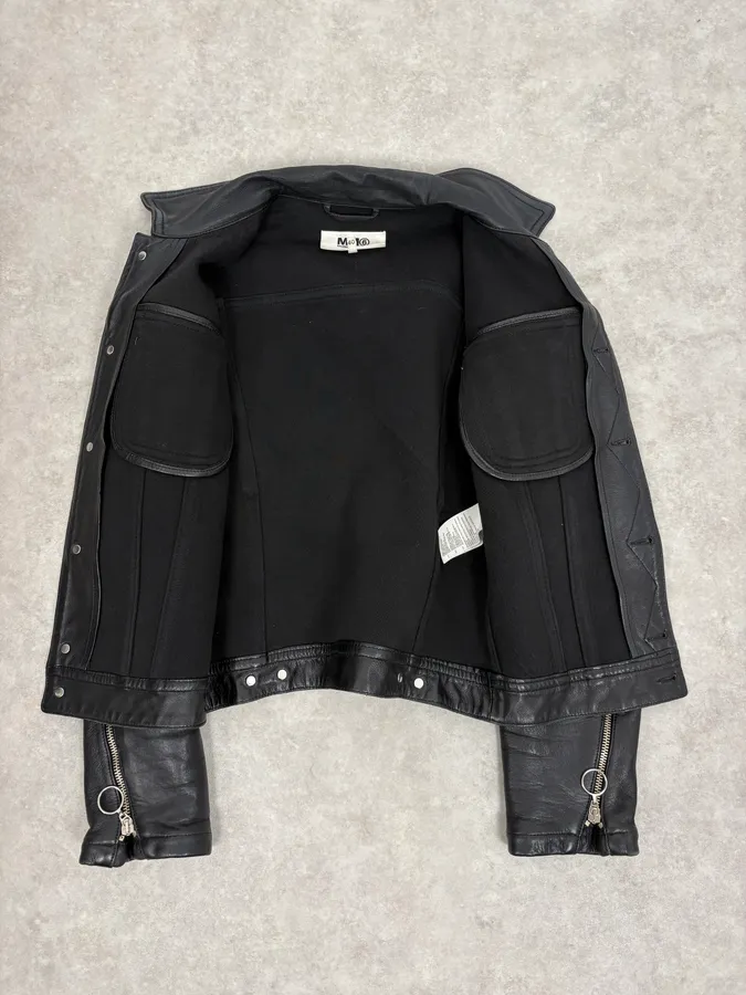 SS2016 Maison Margiela MM6 Black Trucker Jacket - Image 7