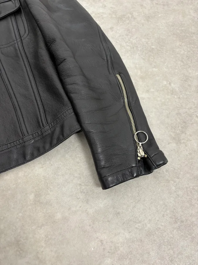 SS2016 Maison Margiela MM6 Black Trucker Jacket - Image 8