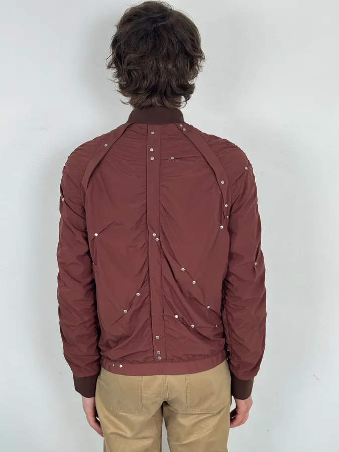 SS2016 Maison Margiela Rouille Nylon Studded Bomber Jacket - Image 3