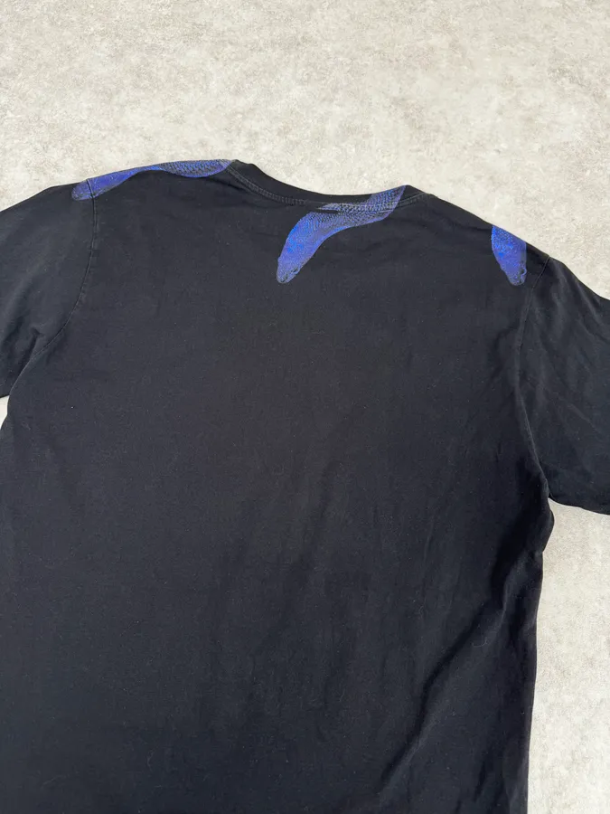 SS2016 Marcelo Burlon Black & Navy Snake T-Shirt - Image 6