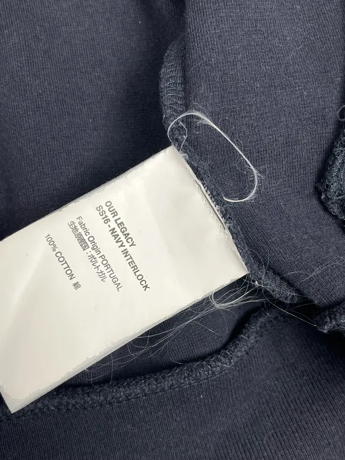 SS2016 Our Legacy Navy Interlock Zip-up Jacket - Image 11