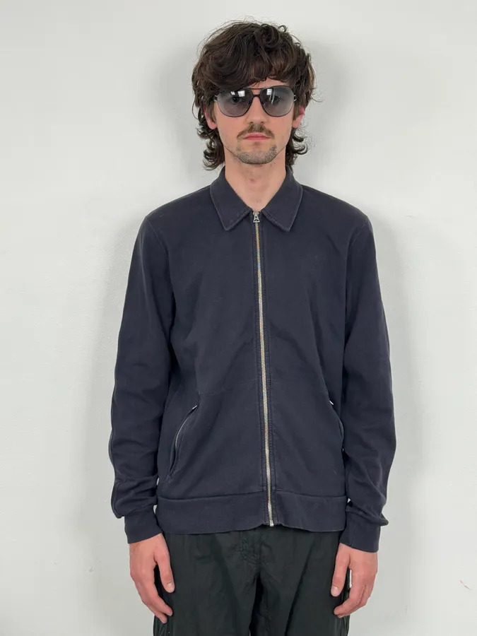 SS2016 Our Legacy Navy Interlock Zip-up Jacket - Image 2