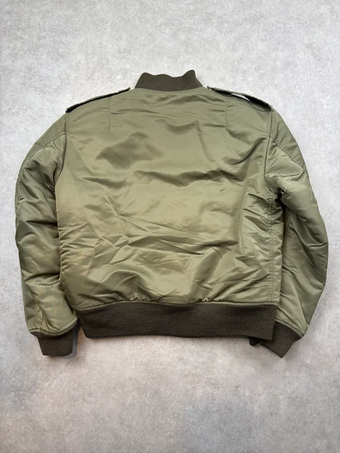 SS2016 Saint Laurent Khaki Nylon Cargo Bomber Jacket - Image 5