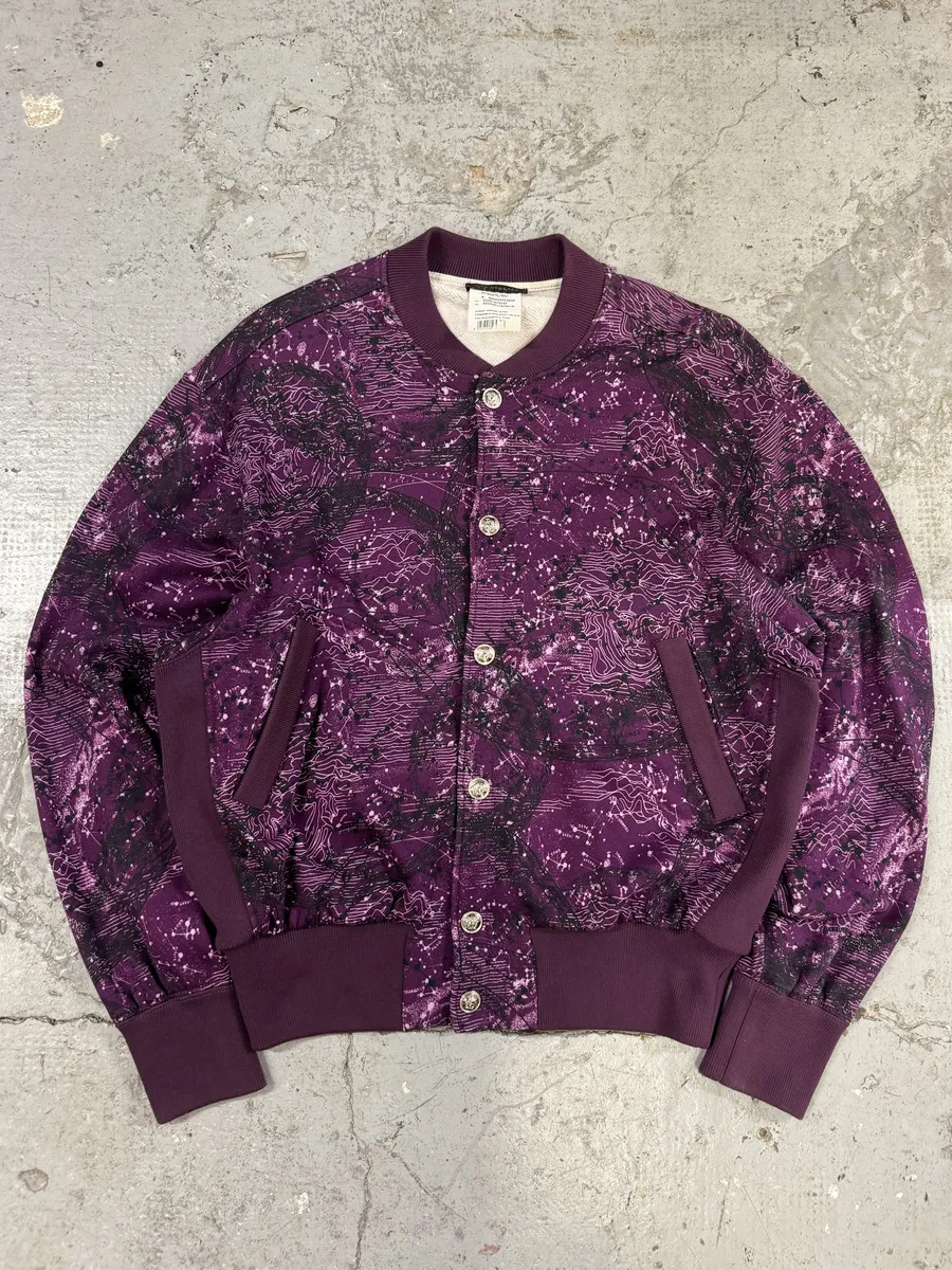 SS2016 Versace Galaxy Astrology Purple Bomber Jacket