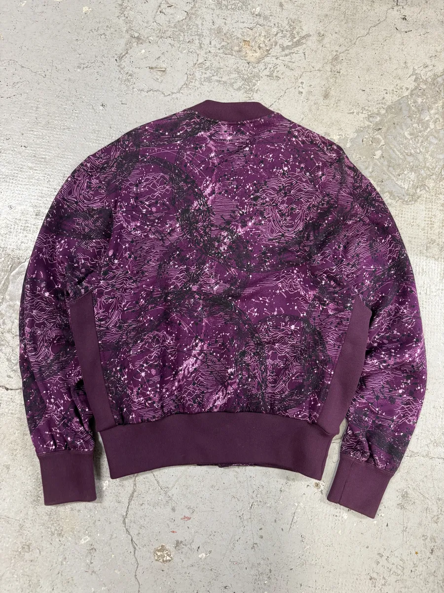SS2016 Versace Galaxy Astrology Purple Bomber Jacket - Image 5