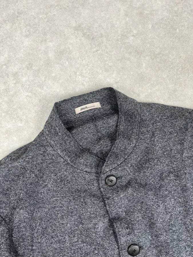 SS2017 Armani Collezioni Classy Grey Buttoned Jacket - Image 4