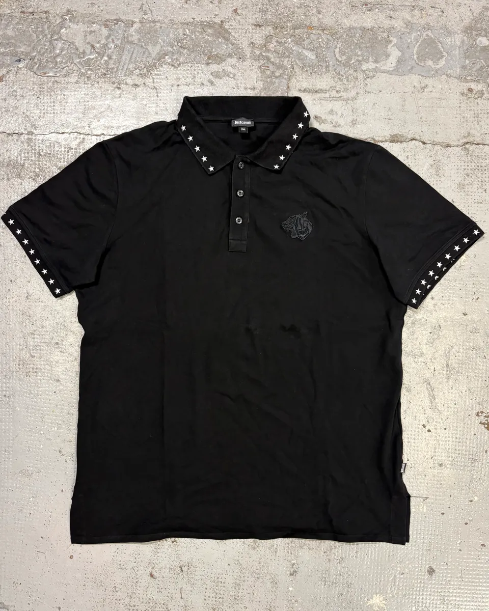 SS2017 Cavalli Black Stars Polo