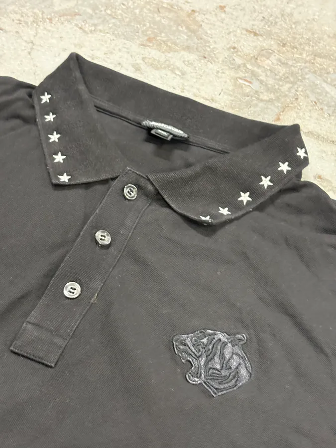 SS2017 Cavalli Black Stars Polo - Image 7