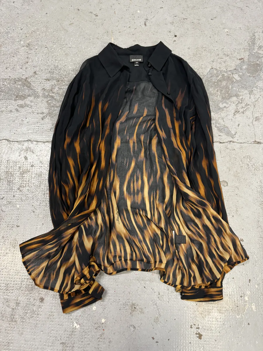SS2017 Cavalli Fire Magma Black Shirt - Image 6