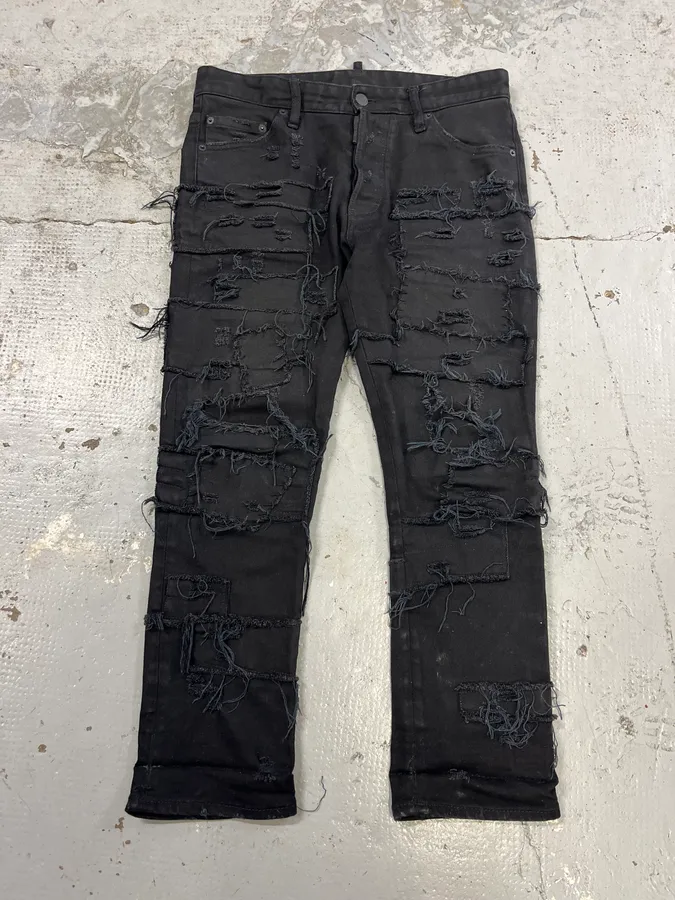 SS2017 Dsquared2 Black Destroy Jean - Image 2