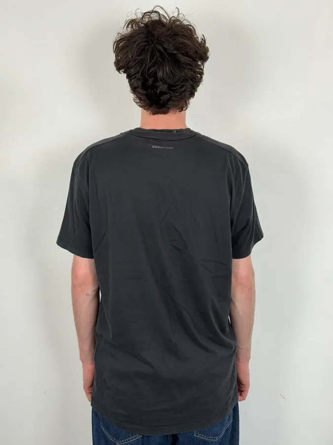 SS2017 Dsquared2 Black Safety Pin Print T-Shirt - Image 3