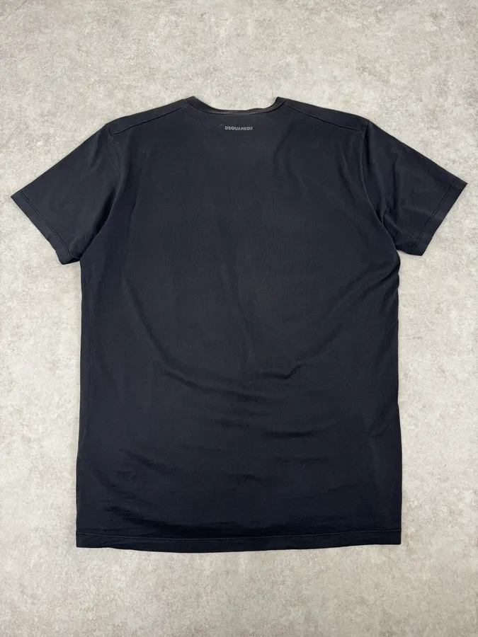 SS2017 Dsquared2 Black Safety Pin Print T-Shirt - Image 4