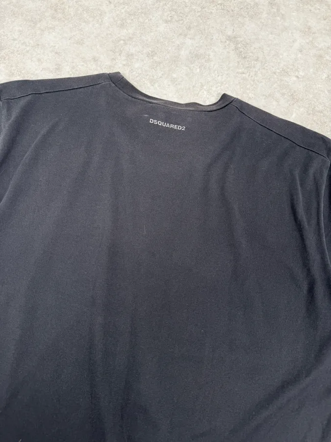 SS2017 Dsquared2 Black Safety Pin Print T-Shirt - Image 6