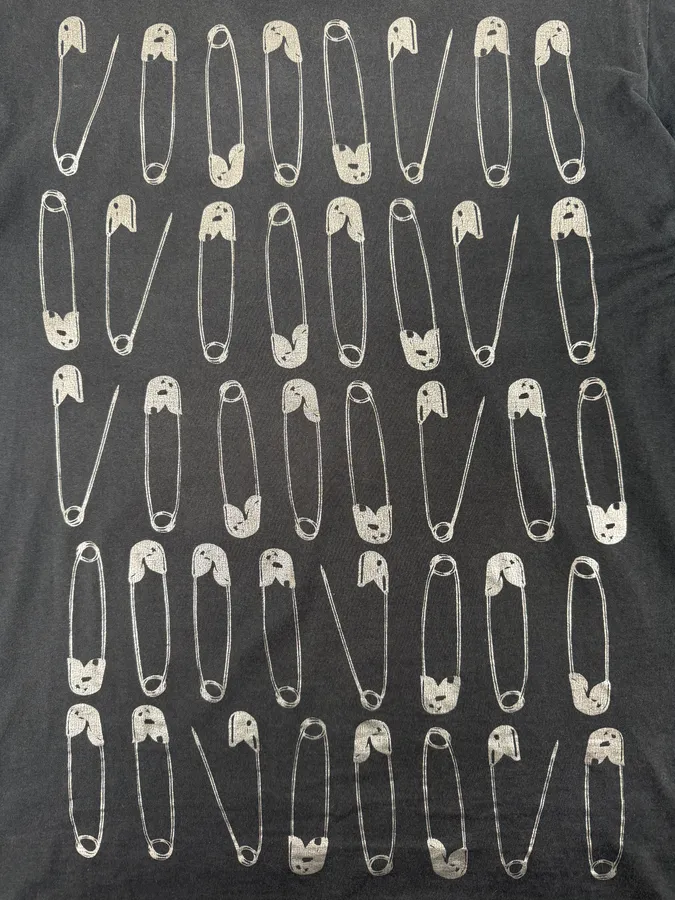 SS2017 Dsquared2 Black Safety Pin Print T-Shirt - Image 7