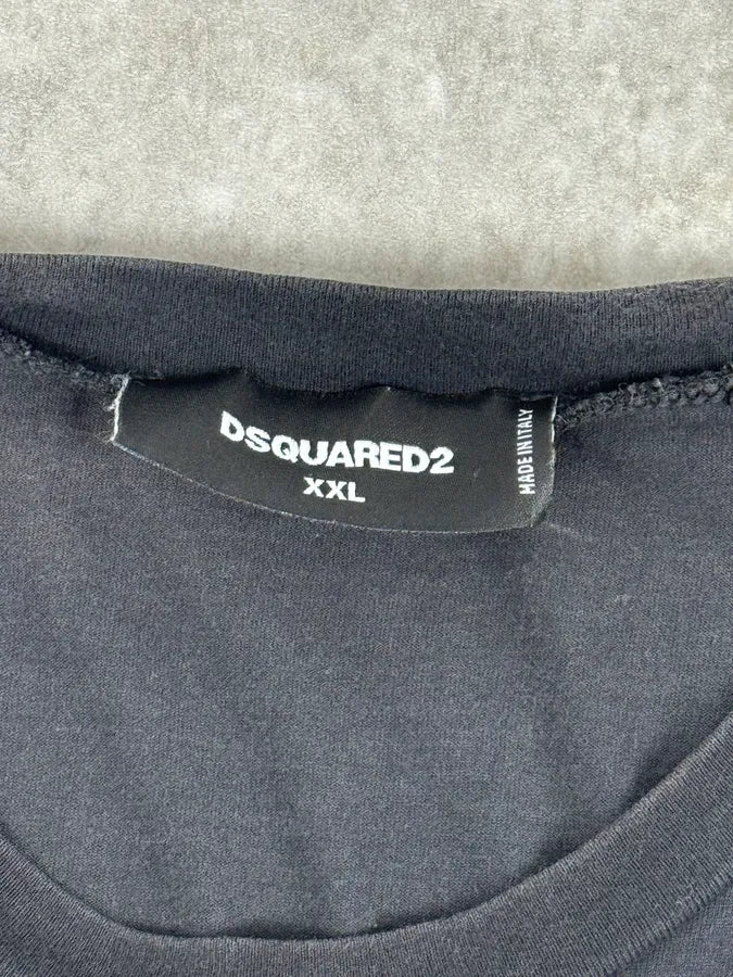 SS2017 Dsquared2 Black Safety Pin Print T-Shirt - Image 8