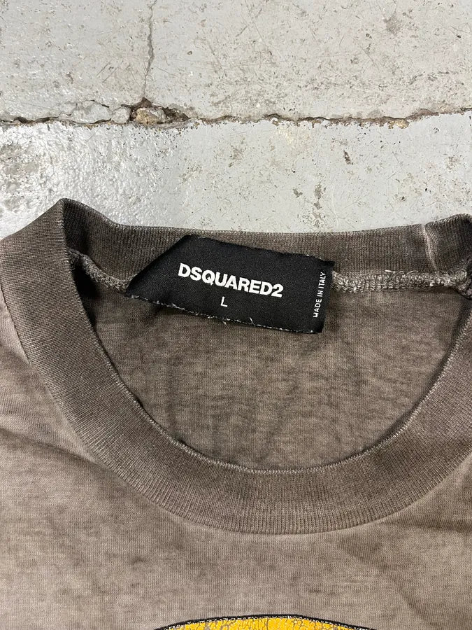 SS2017 Dsquared2 Grey & Orange Cactus Sunset T-Shirt - Image 6