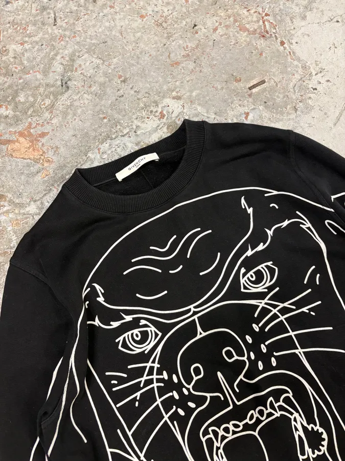 SS2017 Givenchy Black Rottweiler Drawing Sweater by Riccardo Tisci - Image 5