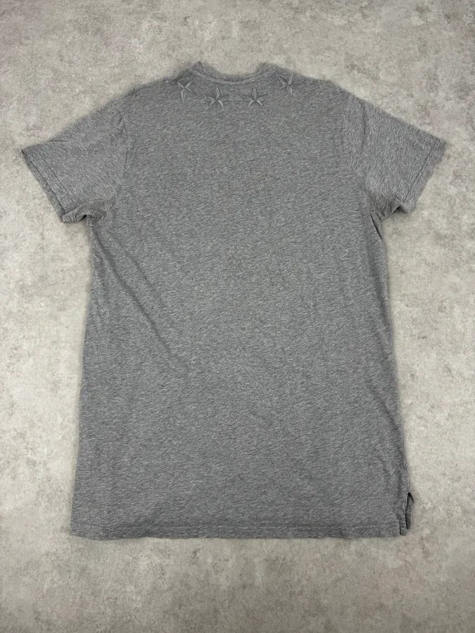 SS2017 Givenchy Grey Embroidered Star T-Shirt - Image 4