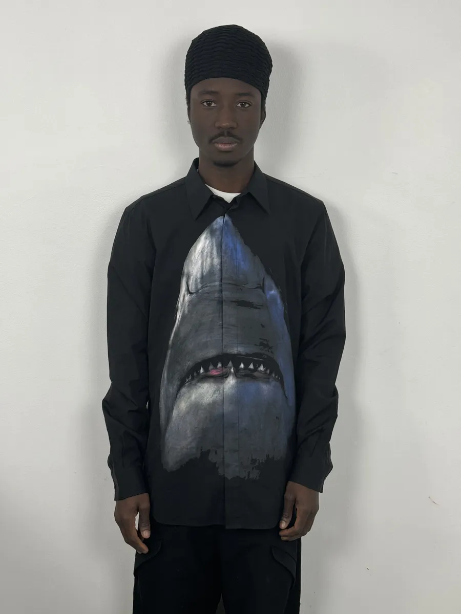 SS2017 Givenchy Jaws Shark Black Shirt by Riccardo Tisci - Image 2