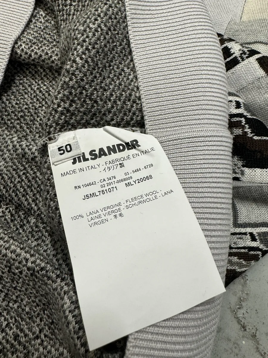 SS2017 Jil Sander Grey Patchwork Sweater - Image 8