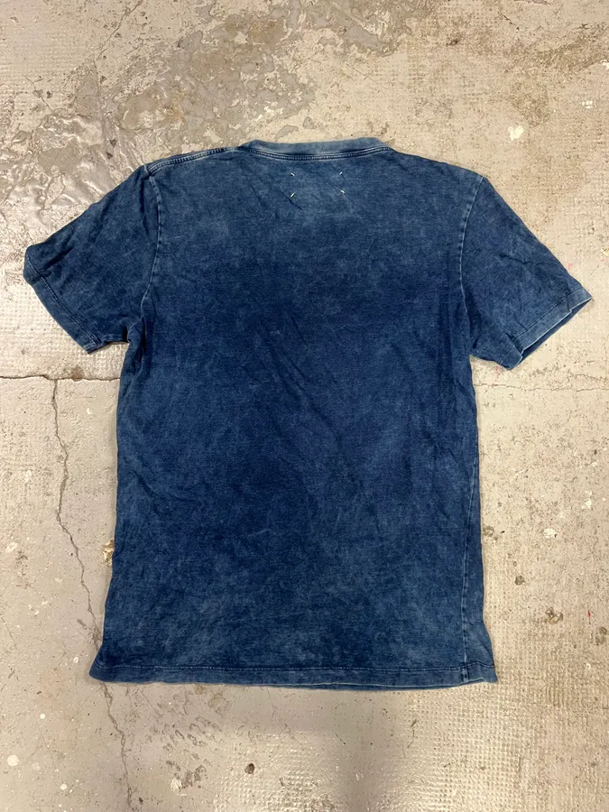 SS2017 Maison Margiela Basic Signature Navy Washed Tee-Shirt - Image 5