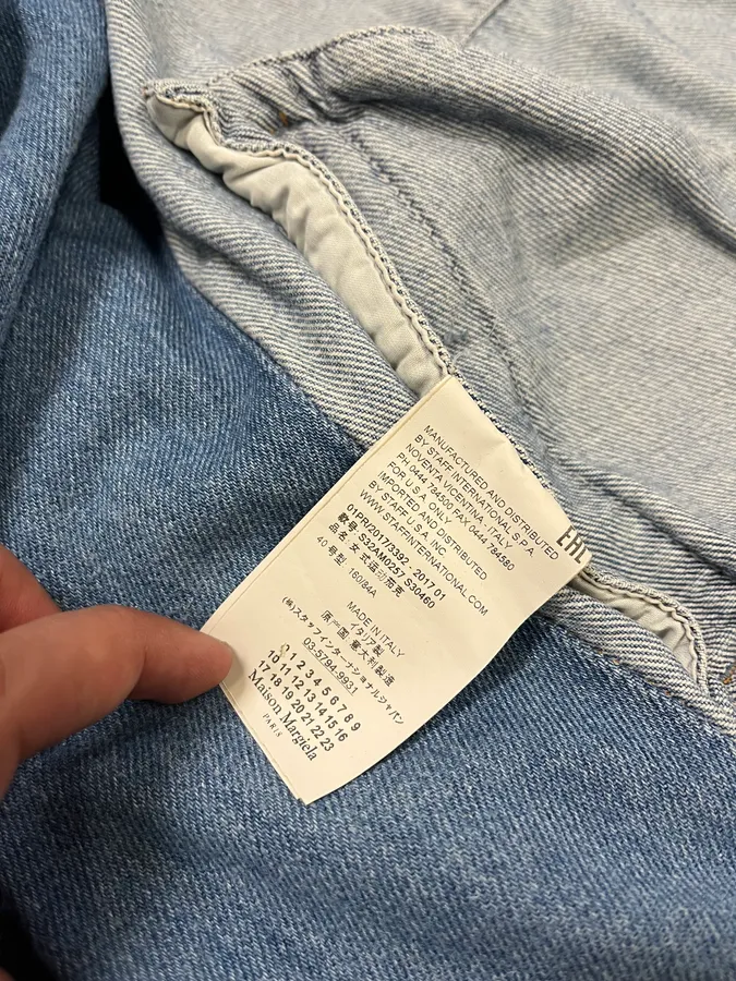 SS2017 Maison Margiela Two Tone Blue Denim Jacket - Image 12